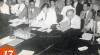 Foto Penandatanganan gencatan senjata sebagai tindak lanjut dari Perjanjian Renville, 17 Januari 1948. Tampak wakil dari anggota KTN, Richard Kirby (Australia), Paul van Zeeland (Belgia), dan Dr. Frank Graham (Amerika Serikat).